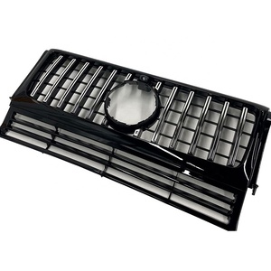 Noir brillant W463 OE mise à niveau GT Style calandre avant pour <span class=keywords><strong>Mercedes</strong></span> Benz classe G G350 G500 G550 modèles année 2005-2018 - Product Image 2