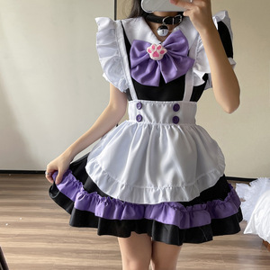 Halloween Vampire Little Devil Maid Lolita Style gothique Noir et rouge Maid Cos Anime Costume de jeu de rôle - Product Image 2
