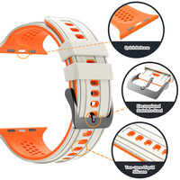 Bracelet de montre intelligente en silicone respirant avec boucle en métal noir pour Apple Iwatch Ultra 49 mm S11 10 46 mm, bracelet de sport