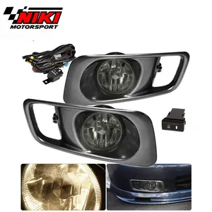 NikiMotor luzes de nevoeiro para Civic 99-00 Smoked Lens Front Driving Fog Lamp Para Honda