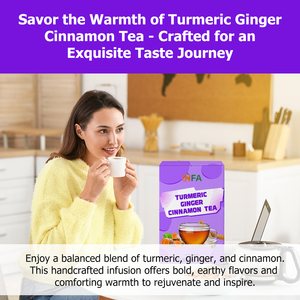 ชาขมิ้นขิงอบเชย OEM ODM ช่วยให้อบอุ่นสบาย บรรเทาอาการ ช่วยย่อยอาหาร และมีคุณสมบัติผ่อนคลาย - Product Image 4