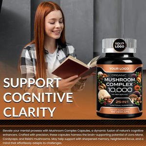 Cápsulas <span class=keywords><strong>de</strong></span> Complejo <span class=keywords><strong>de</strong></span> Hongos Orgánicos, Suplemento Dietético <span class=keywords><strong>para</strong></span> Adultos, Vegano, con Logotipo Personalizado, Cuidado Diario <span class=keywords><strong>de</strong></span> la Salud - Product Image 3