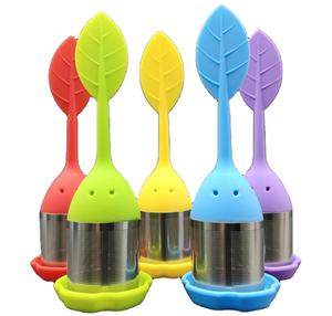 Creativo animale gatto cane cuore fragola ombrello umano borsa a forma di cacca in Silicone carino filtro da tè infusore - Product Image 5