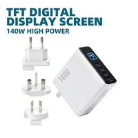 Écran tactile numérique TFT, charge rapide au nitrure de gallium 140W, charge rapide PD3.1, prise multi-ports remplaçable