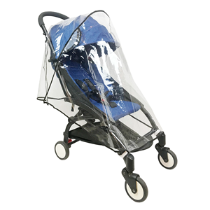 Housse de pluie transparente pour poussette, imperméable et coupe-vent, pliable, en plastique, universelle, protection contre les intempéries pour les voyages - Product Image 3