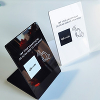Support de table personnalisé pour avis Google, support de numéro de table en acrylique, support de menu de restaurant NFC, support de menu NFC pour bar
