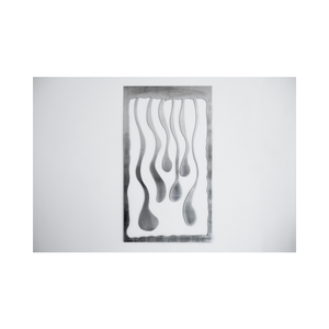 Haut de gamme italien contemporain objets décoratifs Nature thème gris acier métal pluie artisanat pour décoratif - Product Image 1