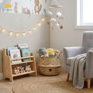 Handwoven Cute Cat Shaped Natural Rattan <b>Woven</b> Storage <b>Basket</b> With Handles For Home Decoration - Product Image 4