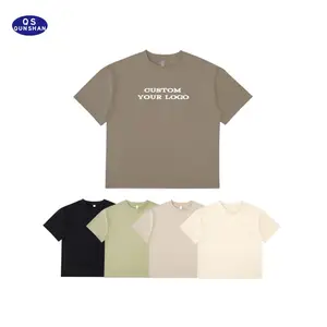 Free shipping mix size color high quality 100% premium cotton t-shirt custom print men boxy t shirt