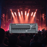 Mini Console d'éclairage haute Performance 384 mélangeur DMX512/1990 Standard 110-240V gradateur Microphone intégré pour événements de scène métal