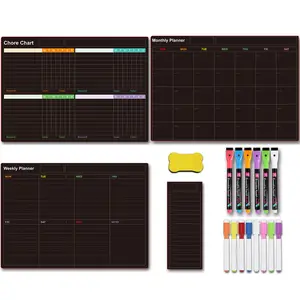 New design Original Fridge Magnet Calendar Custom Weekly Magnetic Calendar with pen