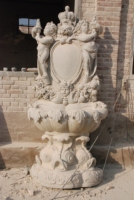 Prix d'usine personnalisé fontaine de style européen pour l'extérieur en marbre antique fontaine cascade murale en pierre avec figure féminine
