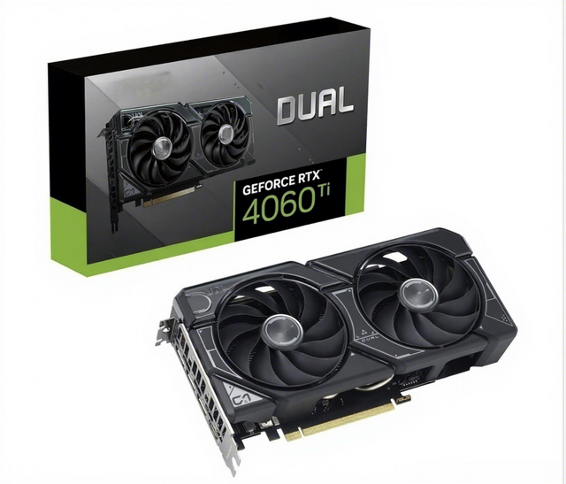 ASU Dual GeForce RTX 4060 Ti OC 8GB GDDR6 PCIe 4.0 HD 2.1 DisplayPort 1.4a Axial-tech Fan Design Workstation VGA