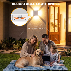 Lampe murale carrée moderne fabriquée en Chine, étanche IP65, pour couloir extérieur, clôture de jardin, villa, jardin - Product Image 3