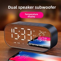 Yayunshi S2 untuk Speaker Plastik Nirkabel Jam Alarm Mini Tampilan Suhu Kontrol Sentuh Audio Dua Arah 1000-2000mAh