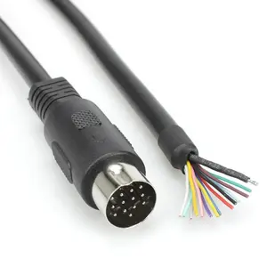 Kabel Video Steker 13 Pin Din, Kabel DIN 13-Pin untuk Tuner Audio
