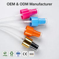 Pompe pulvérisatrice à brume fine colorée OEM ODM pour flacon 20/410 24/410 28/410 Dose 0,14 ml/t Conforme à PPWR