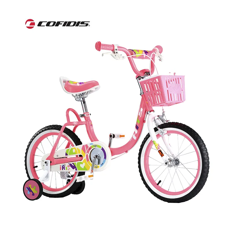 Kinderfiets 16 Inch Roze Meisjes Fiets Voor Kinderen Met Mand En Zijwieltjes Geen Achterbank 2-12 Jaar