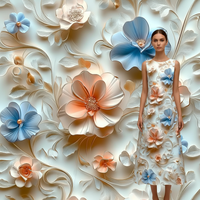 Tissu satiné imprimé numérique de haute qualité, 100% polyester, textile pour la confection de robes de mode, design personnalisé, matière pour vêtements et sacs