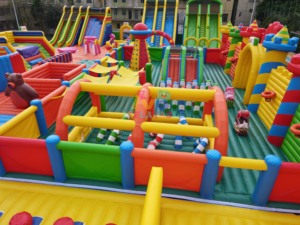 Colorful Theme Park Inflatable Amusement for Kids and Adult,NB Inflatables Outdoor Playground <b>Trampoline</b> Park Inflatable - Product Image 2