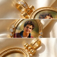 Collier pendentif ovale en laiton imitation perle peinte à la main Carlo Acutis, souvenir catholique pour étudiants de la Génération Z, directement de l'usine