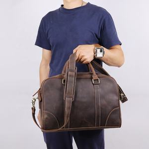 CHANGRONG大型ユニセックスビンテージブラウンレザーラップトップブリーフケースバッグカスタムハードケースエンボス加工ロゴ付き男性用日常使用 - Product Image 6