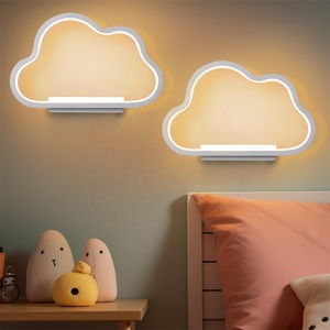 Veilleuse 15W LED <span class=keywords><strong>Applique</strong></span> Murale Silicone Blanc Chaud pour Chambre Enfants Chambre Nuage Néon Lampe Décorative - Product Image 1