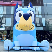 Populaire gonflable bingo chien dessin animé personnage ballon air sauter dessin animé bleu chien modèle pour la décoration publicitaire