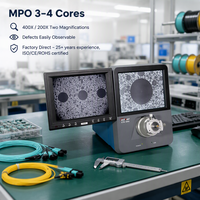 Microscope d'inspection de fibres optiques ETN3000 400X/200X double grossissement 8 pouces HD à mise au point automatique pour contrôle qualité des extrémités de fibres MPO/LC/SC, microscope de table pour fibres optiques