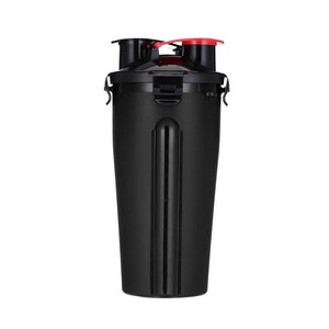 2 In1 da viaggio per esterni portatile in plastica a prova di perdite per cani da compagnia con acqua potabile bottiglia di cibo per cani con fiocco pieghevole - Product Image 3