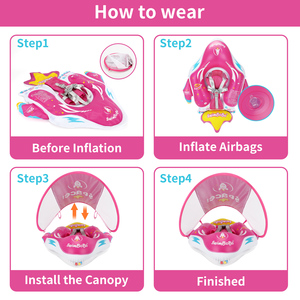 Swimbobo - Anillo Flotante Inflable Plegable <span class=keywords><strong>de</strong></span> Seguridad para Piscina para Niños, con Toldo para Bebés - Product Image 5