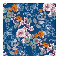 Tissu imprimé en polyester naturel spft, sensation mains, extensible, personnalisé, fleurs, design numérique, chemise exquise pour dame, pardessus
