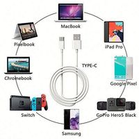 Câble de données haute qualité USB Type C, adaptateur secteur, câble USB-C 1m, cordon de chargeur PVC pour Samsung S9 S9+