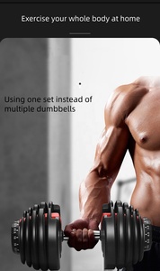 Bộ tạ tay nhựa có thể điều chỉnh trọng lượng 24kg 40kg, in logo tùy chỉnh, dùng cho tập thể hình tại nhà - Product Image 3