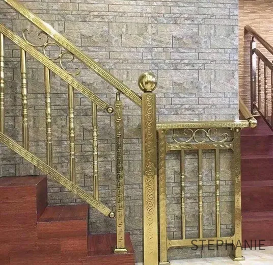 階段手すりのデザイン強いステンレス金色ステンレス鋼