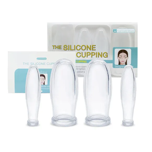 4Pcs Facial Silicone Cupping Terapia Set com Bola De Borracha Preta com Caixa De Presente Soft <span class=keywords><strong>Ball</strong></span> Fireless Vácuo Ventosa Massagem Copos - Product Image 2