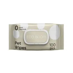 ECO BOOM Plant Based Viscose Cotton Bamboo Biodegrad Paw Custom Batch Order Procurement Dog Wipes