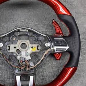 Volante Deportivo Personalizado de Fibra de Carbono Roja de Alta Calidad para Volkswagen Polo <span class=keywords><strong>Golf</strong></span> 6 <span class=keywords><strong>GTI</strong></span> R CC MK7 Mk6 Modelo <span class=keywords><strong>Antiguo</strong></span> - Product Image 5