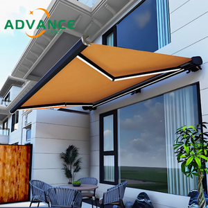 Tenda da Sole Retrattile Motorizzata a Cassetta Completa di Alta Qualità con Telecomando, in Poliestere, <span class=keywords><strong>per</strong></span> Villa, Balcone, Giardino, Protezione dalla Pioggia - Product Image 1
