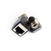 Adaptador Ethernet Gigabit RJ45 Leaka M12 de 8 Pines, Blindado con Código X, Montaje en PCB IP67 para Automatización Industrial, Fábrica OEM