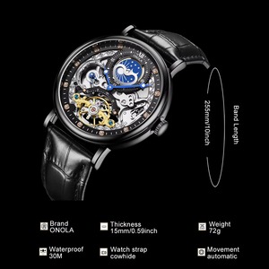 Drioshipping Mens Mechanical <b>Watches</b> Hollow <b>Skeleton</b> Business Luxury <b>Automatic</b> Moon Phase <b>Watch</b> Mechanical <b>Watch</b> Waterproof 6836 - Product Image 6