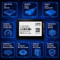 3.84TB 2.5 Inch SATA SSD Server Penyimpanan Enterprise Server Kapasitas Tinggi Hot Swap Bersertifikasi ISO