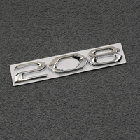 Autocollants personnalisés en métal chromé, logos de voiture numériques 3D, 208 308 408 508 2008 3008 4008 5008, autocollants de décoration de coffre