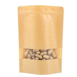 Sac d'emballage alimentaire en plastique et papier de grande taille avec fermeture éclair 20x30cm, pack promotionnel - Product Image 1