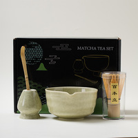 Ensemble d'outils modernes en céramique écologique pour le matcha avec bol à bec verseur Outils de préparation du thé Fouet à thé Bai Ben Li