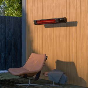 Chauffe-terrasse électrique infrarouge 3000W pour usage domestique extérieur, mural, étanche, tube halogène doré - Product Image 5