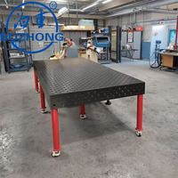 Table de soudage flexible 3D en acier nitrué Q355, plateforme de travail modulaire pour atelier de fabrication métallique