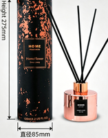 Diffuseur de parfum d'ambiance Homeflower GY01 de luxe pour hôtel, ensemble de 2 diffuseurs à bâtonnets, huile essentielle sans flamme, longue durée (2 mois), en cylindre