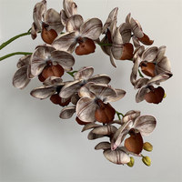 Dekorasi Meja Interior Restoran Rumah B-1399 Super Star Flowers, Anggrek Phalaenopsis Kecil Batang Panjang EVA untuk Hari Valentine