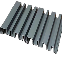 Plaque convexe en alliage d'aluminium de décoration de tête de porte de grille convexe de grande muraille avec le profil en aluminium durable de placage ondulé de vague en métal